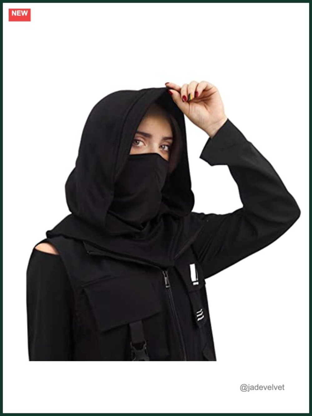 Cotton Hooded Scarf Hat Neck Gaiter Mask Unisex Steampunk Cosplay Cape